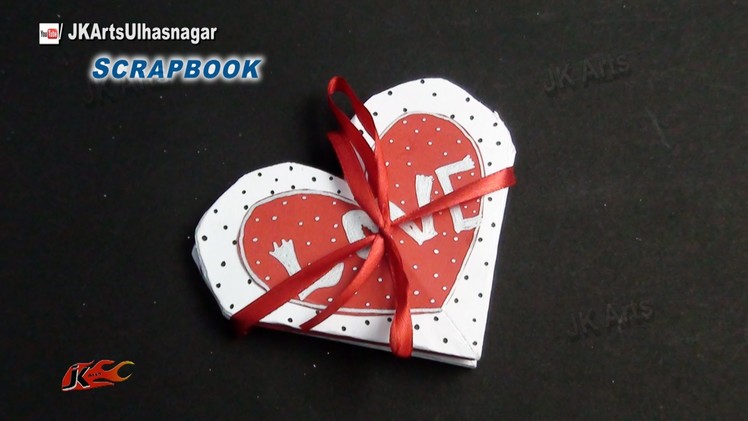 Easy Scrapbook Greeting card Tutorial | Valentine's day | JK Arts 862
