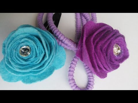 Felt Flower Craft Tutorial | Hair bands and Hair clips | HandiWorks #40