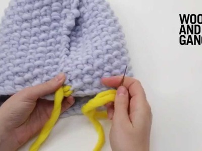 How to do a vertical invisible seam with moss stitch (seed stitch)