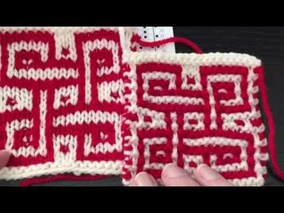 How to Knit Mosaic Stitch in Stockinette st