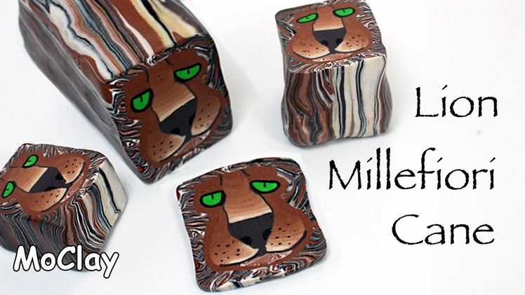 How to make a millefiori cane Lion - Polymer clay tutorial