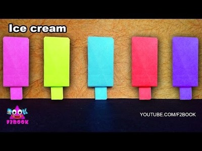 How to make a Paper Ice Cream | Easy Paper Craft For Kids F2BOOK  Video 100