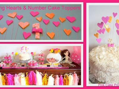 How to Make Floating Hearts & Number 1 Cake Toppers Decorations