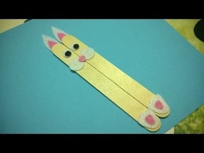 Make A Fun Popsicle Stick Bunny - Easy Craft Idea For Kid