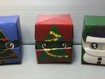 Origami Changing Faces Christmas Cube