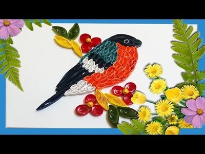 Paper quilling bird craft-ideas-modern-art-home-decorations