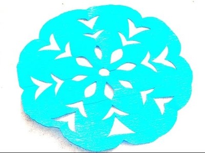Paper snowflake-Easy paper craft for kids and beginners