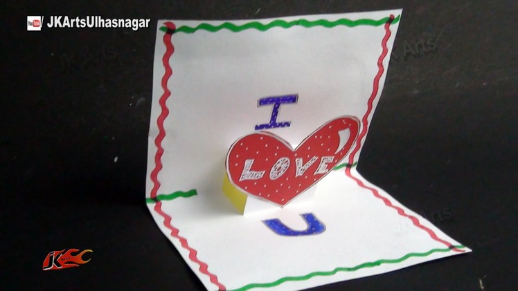 PopUp Scrapbook Greeting card Tutorial | Valentine's day | JK Arts 865