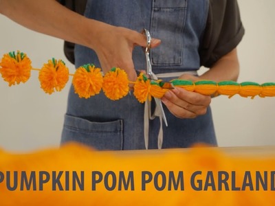 Pumpkin Pom Pom Garland