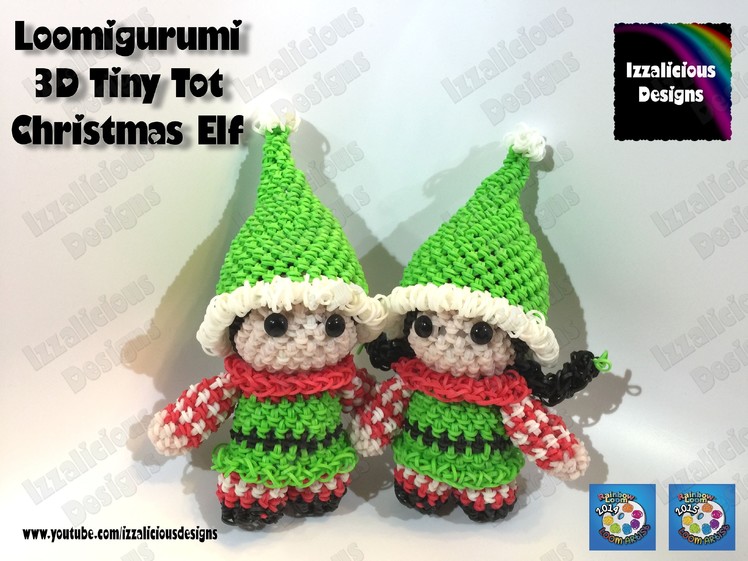 Rainbow Loom Elf | Rainbow Loom Loomigurumi Elf | Loomigurumi Elf Tiny Tot Christmas Figure