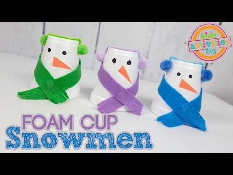 Snowman Cup Craft for Kids