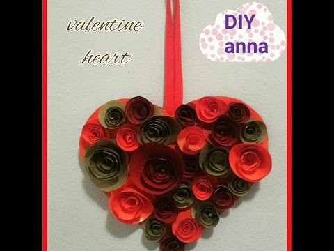 Valentine heart gift DIY paper craft tutorial