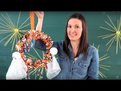 Create an adorable Ribbon & Candy Halloween Wreath