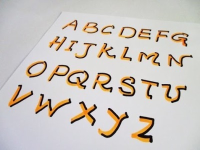 DIY : #130 Learn How To Write 3D Letters (A-Z) ♥