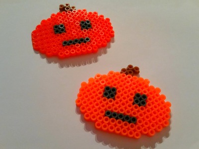 DIY : Citrouille en perles HAMA. Pumpkin Halloween Perler Beads