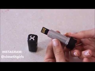 DIY: Pen drive em forma de batom!