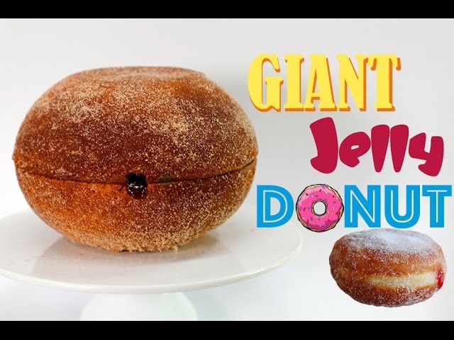 GIANT JELLY DONUT - Mega Jam Doughnut CAKE | Recipe by My Cupcake Addiction
