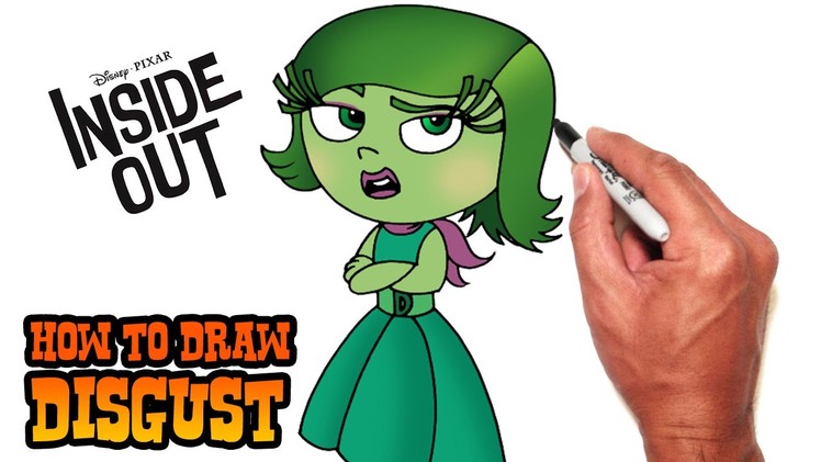 How to Draw Disgust- Inside Out- Simple Lesson