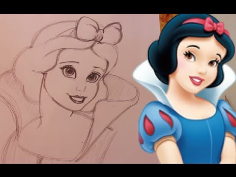 How to Draw SNOW WHITE from Disney's Snow White - @DramaticParrot