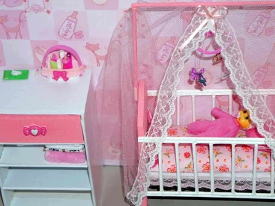 How to make a baby crib. cot (part 2) for doll (Monster High, Barbie, etc)
