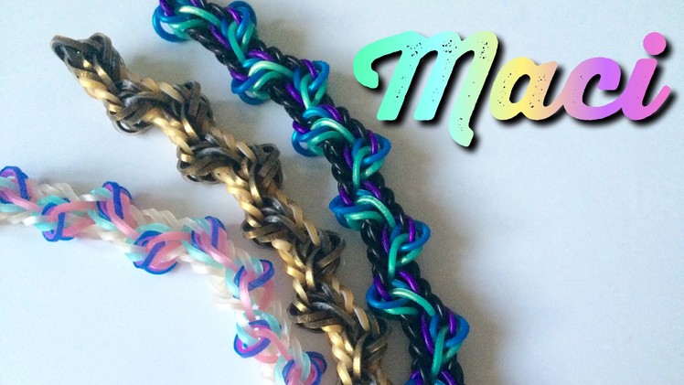 Maci bracelet~rainbow loom bracelet tutorial~