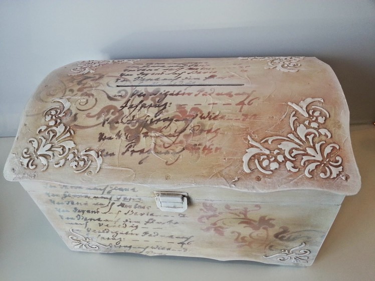 Mixed Media - Wedding money gift box. Cutie cufar pentru bani nunta unicat