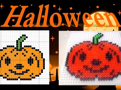 Perler.Hama Beads Halloween - Pumpkin - Calabaza