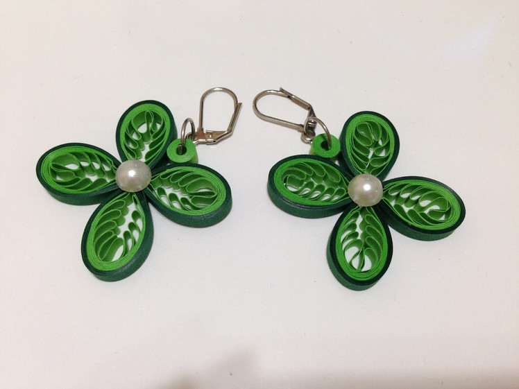 Quilling Earrings Leaves - Using a Hair Comb