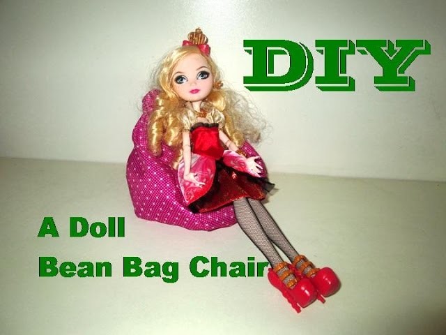 DIY: How To Make A Doll BeanBag Chair. Como Fazer Um Puff Para Bonecas