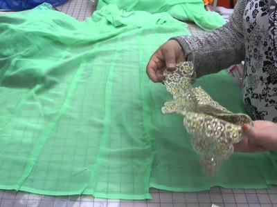 Correcting the mistakes in sewing.