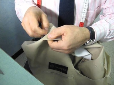 Hand sewing collar by Adriano Bari. Col de veste cousu main
