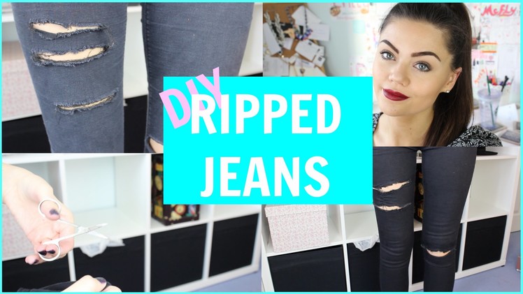 Super Easy DIY Ripped Jeans!