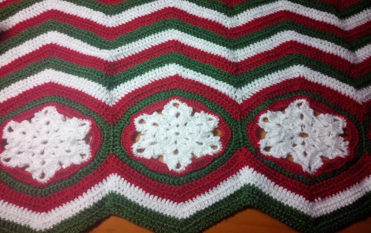 Crochet blanket Ripple christmas