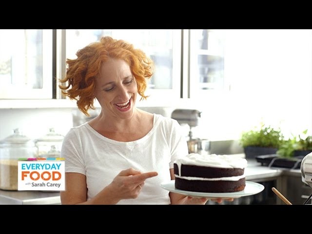 Devil's Food Cake with Fluffy White Frosting - Everyday Food with Sarah Carey