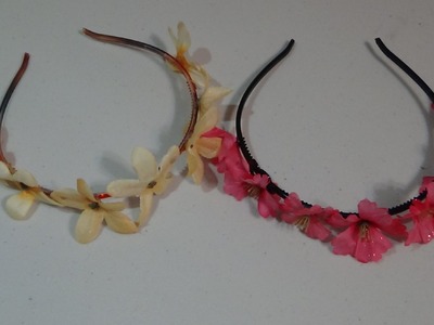 DIY Flower headband, Diadema de flores