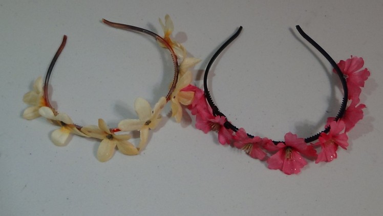 DIY Flower headband, Diadema de flores