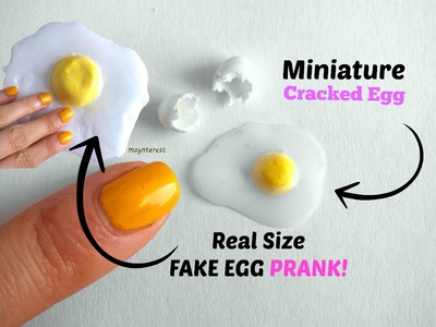 DIY Miniature cracked egg + FAKE egg - PRANK!