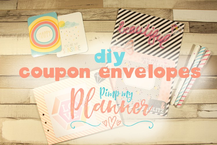DIY Planner Envelope.Coupon Keeper with 1 2 3 Punch Board- Pimp my Planner ♥