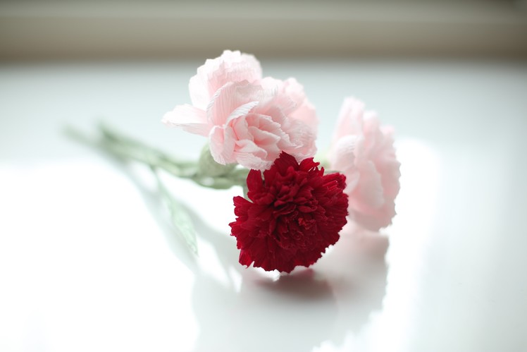 How to make paper flowers #.Carnation FREE! SO EASY!!