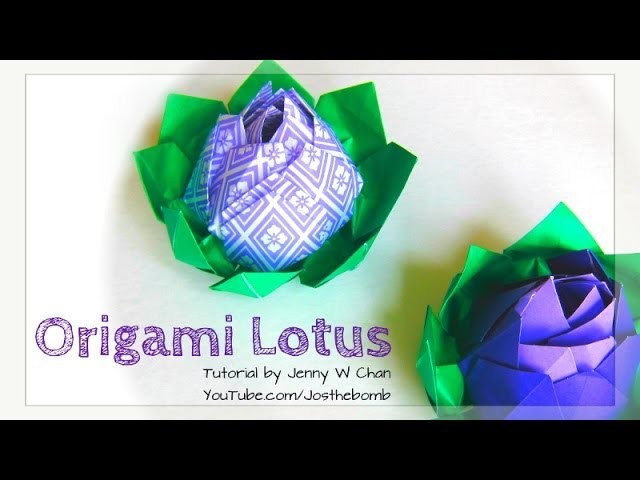 Mother's Day Crafts - How to Make an Origami Lotus Flower - Paper Flower Tutorial