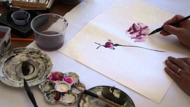 Painting Live Roses on Double Xuan Chinese Rice Paper(2.2)