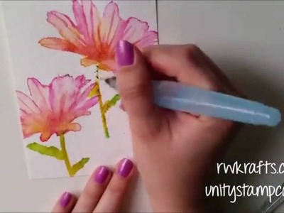 Quick Tip - Watercolor with Rubber Stamps
