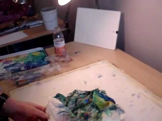 STAGE 2 PAINTING WATERCOLOR  OF PEACOCK ON RICE PAPER(YATO ART CLASSES)