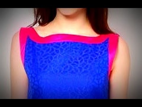 BOAT NECKLINE  for KURTIS. SALWAR KAMEEZ. BLOUSES - CUTTING AND SEWING - DESIGN IT YOURSELF
