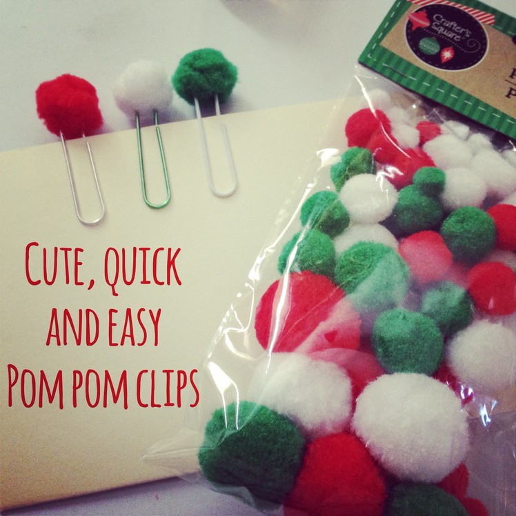 Cute, Quick And Easy Pom Pom Clips!
