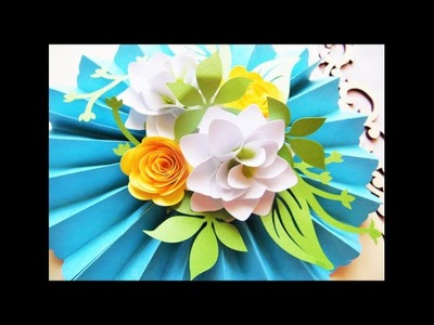 DIY Hanging Paper Rosette with DIY Paper flowers