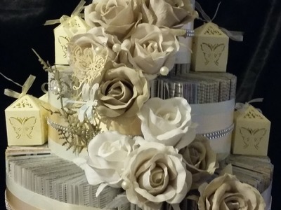 DIY WEDDING DECORATIONS - STUNNING WEDDING CAKE  - BOOK FOLD TUTORIAL