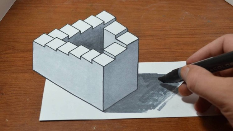 Drawing 3D Penrose Staircase