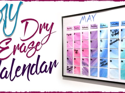 Dry Erase Watercolor Calendar | DIY | Diving Head First