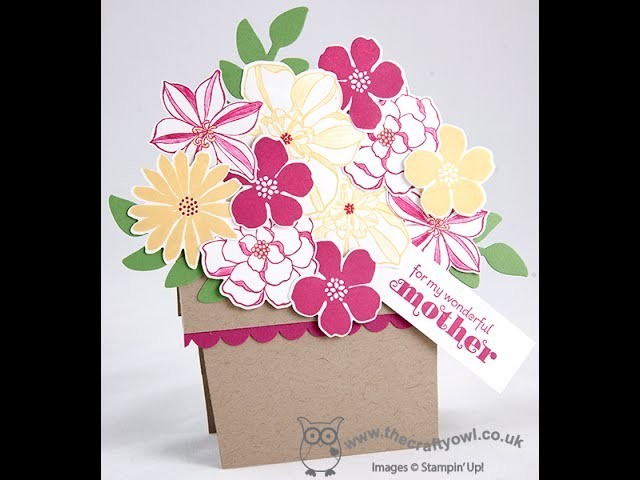 Flowerpot Card using Stampin' Up! Secret Garden Stamps and Framelits